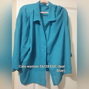 Jaclyn Smith classic button down top plus size
